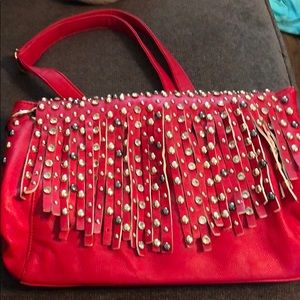 Red crossbody bag